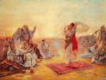  наслаждаются танцем девушки (Bedouins enjoying a young girl dancing)_92 х 122_х.,м._Частное с...jpg